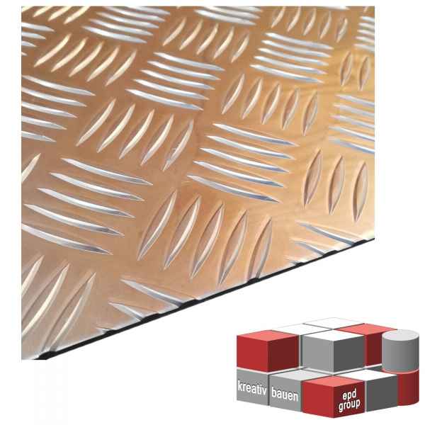 Alu Riffelblech, Warzenblech, Quintett Blech rutschhemmend